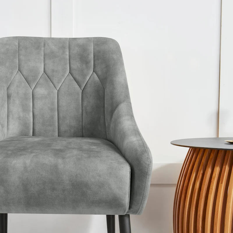 Corvus Abigail - Fauteuil d'appoint rembourré avec pieds en métal