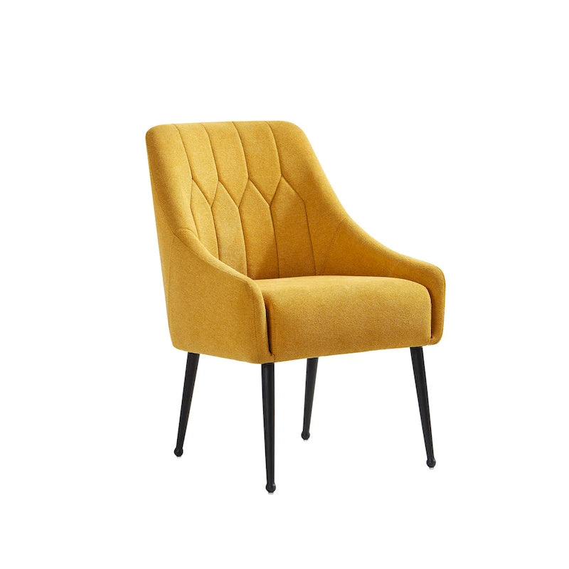 Corvus Abigail - Fauteuil d'appoint rembourré avec pieds en métal