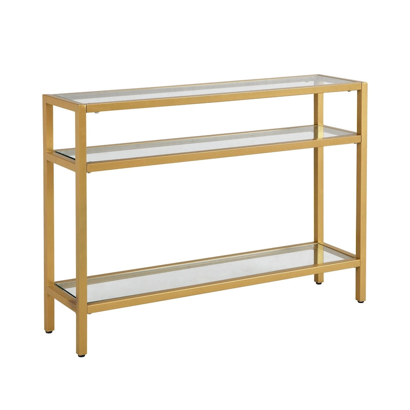 Carolina Living Chrysalis - Console 3 plateaux en verre - Or