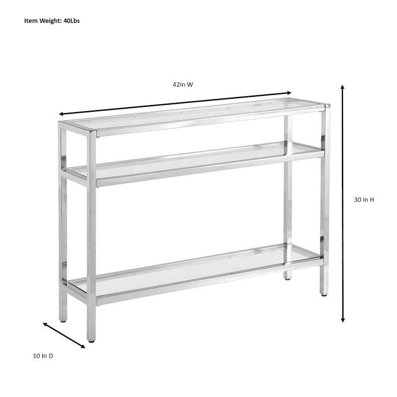 Carolina Living Chrysalis - Console 3 plateaux en verre - Or