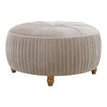Pouf rond en velours Helena