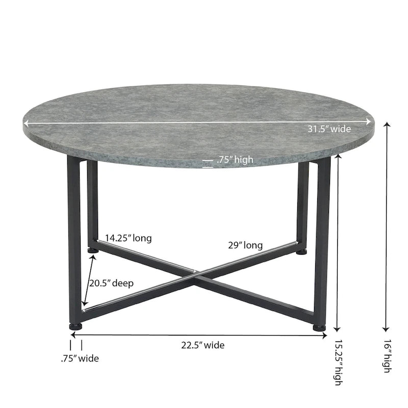 Table basse ronde Household Essentials - 31,5