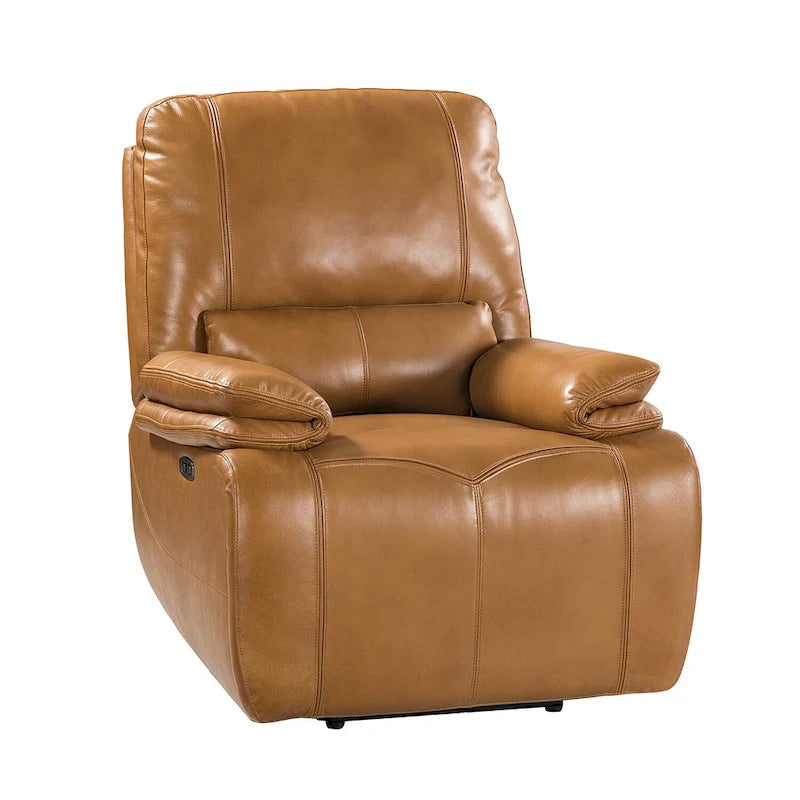 Fauteuil inclinable électrique en cuir véritable Mercedes avec coussin rembourré