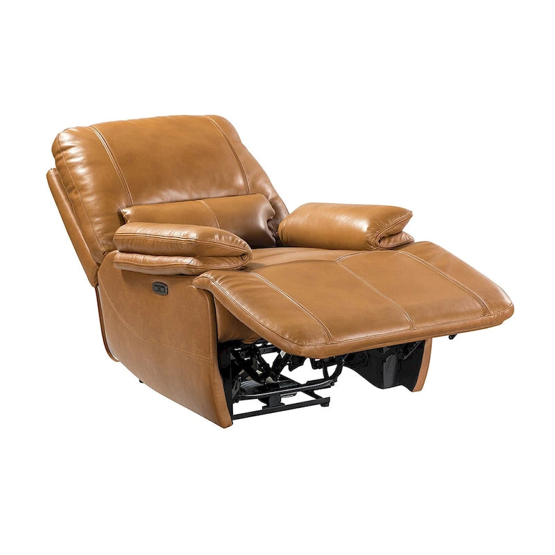 Fauteuil inclinable électrique en cuir véritable Mercedes avec coussin rembourré