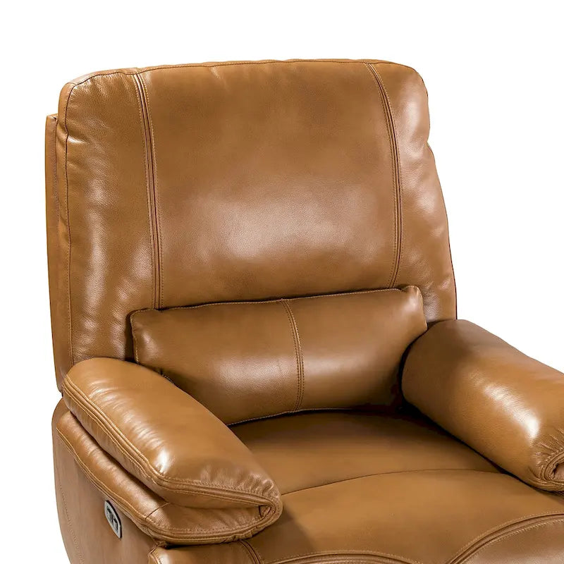 Fauteuil inclinable électrique en cuir véritable Mercedes avec coussin rembourré