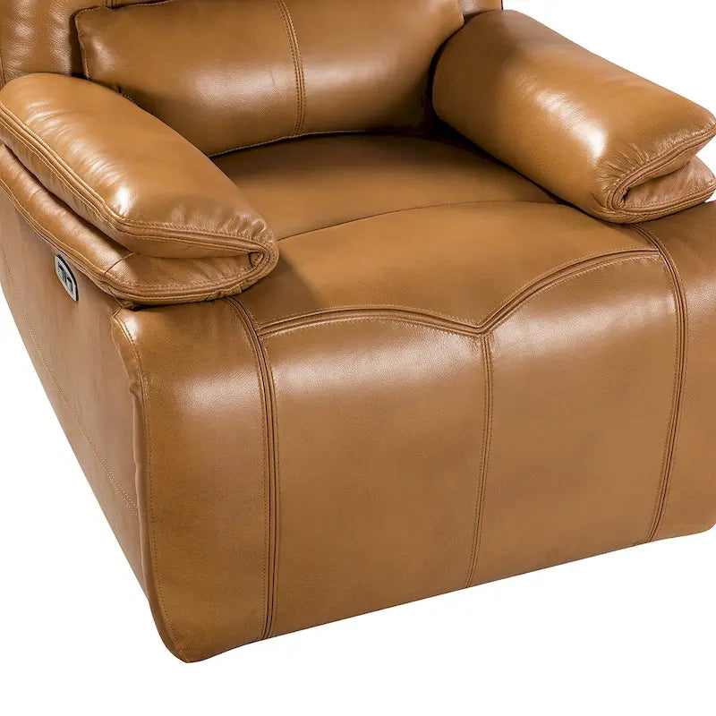 Fauteuil inclinable électrique en cuir véritable Mercedes avec coussin rembourré