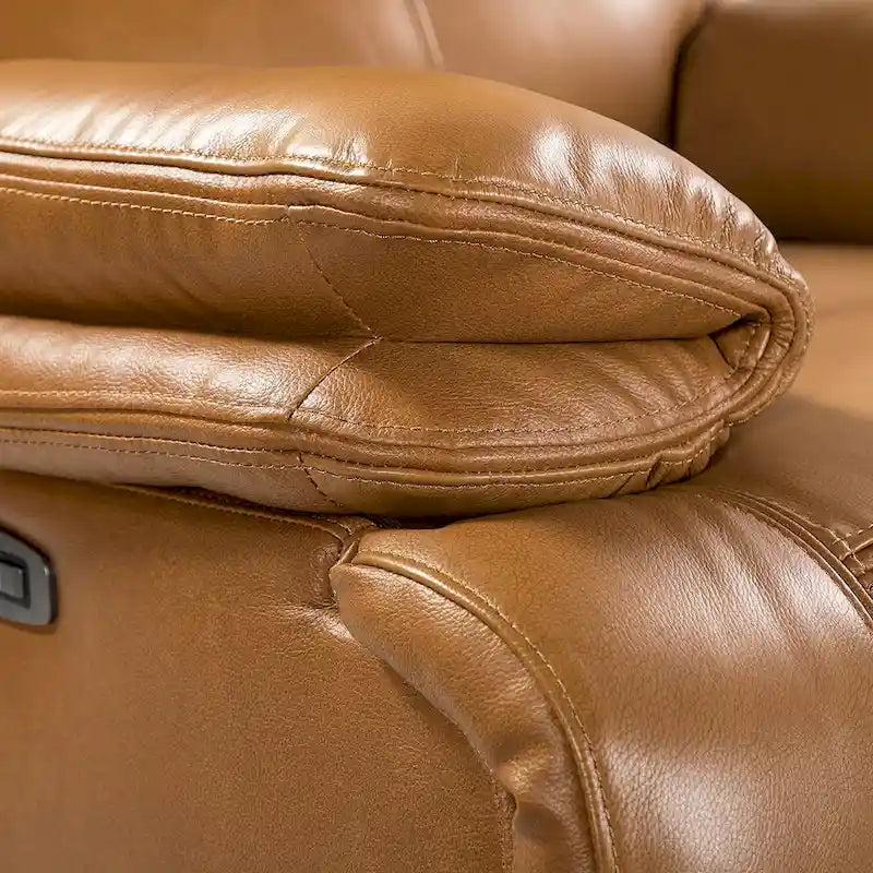 Fauteuil inclinable électrique en cuir véritable Mercedes avec coussin rembourré
