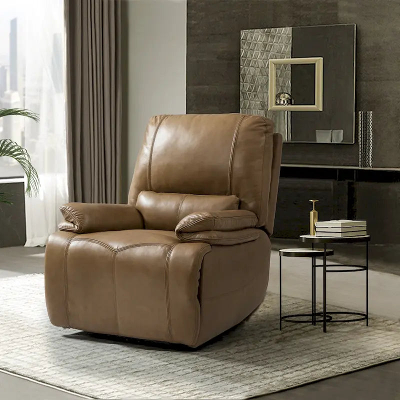 Fauteuil inclinable électrique en cuir véritable Mercedes avec coussin rembourré
