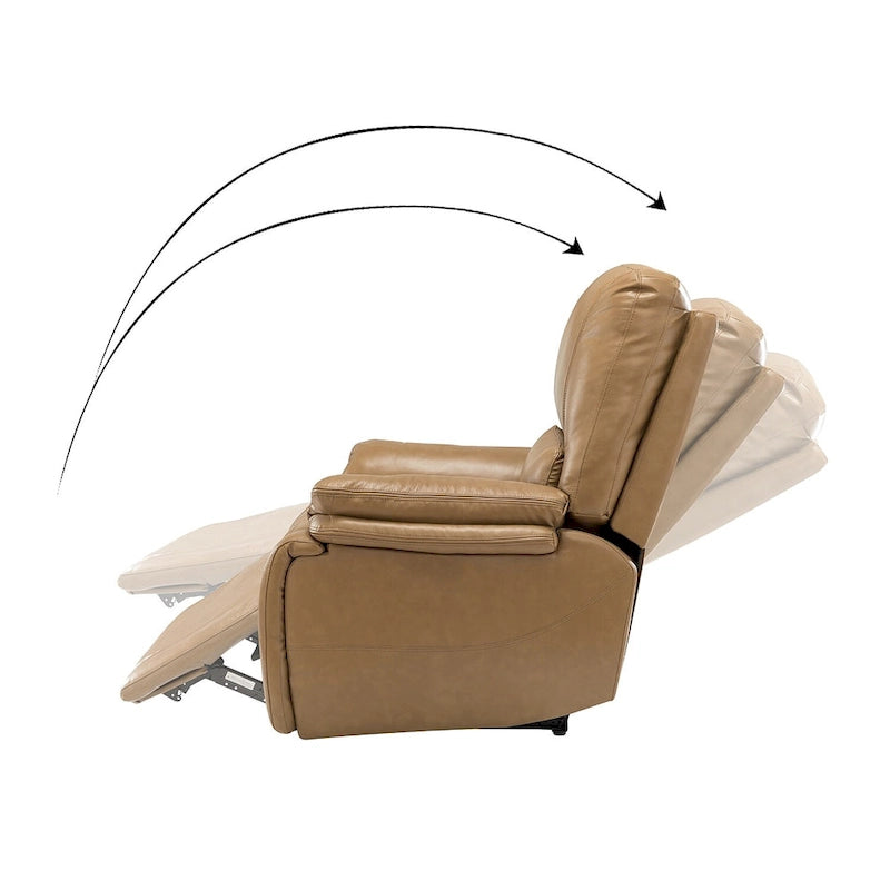 Fauteuil inclinable électrique en cuir véritable Mercedes avec coussin rembourré