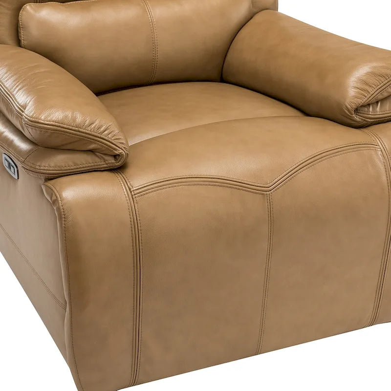 Fauteuil inclinable électrique en cuir véritable Mercedes avec coussin rembourré