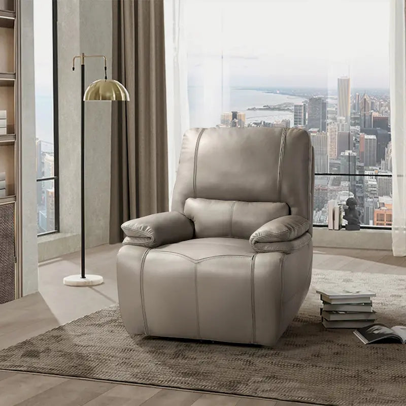 Fauteuil inclinable électrique en cuir véritable Mercedes avec coussin rembourré