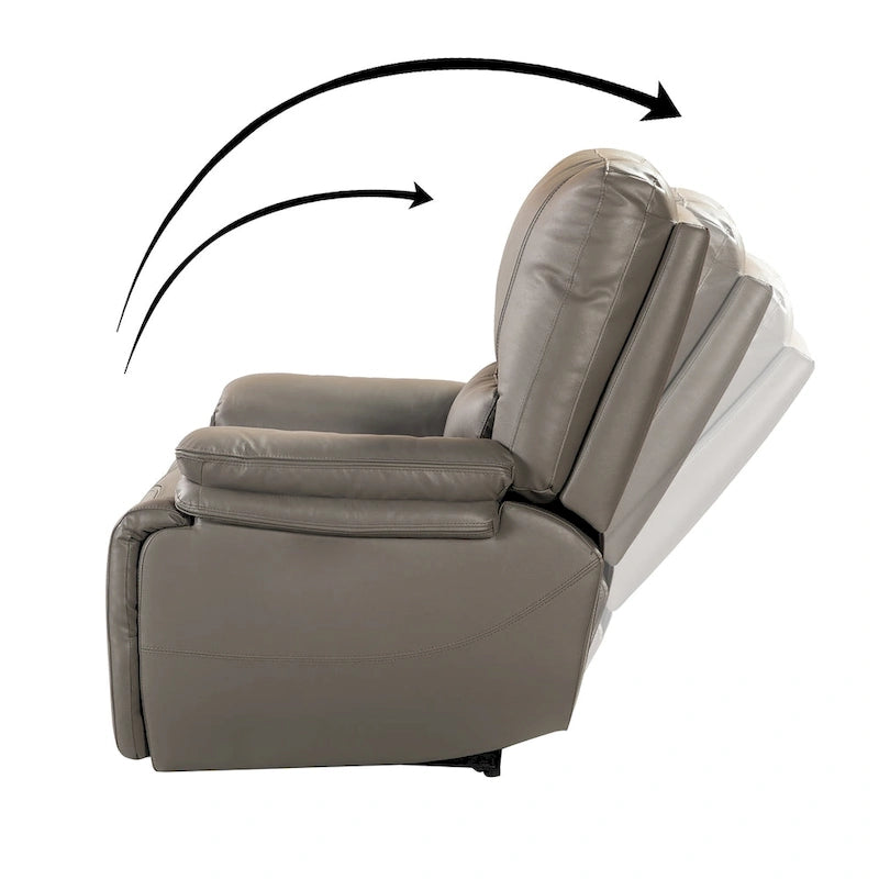 Fauteuil inclinable électrique en cuir véritable Mercedes avec coussin rembourré