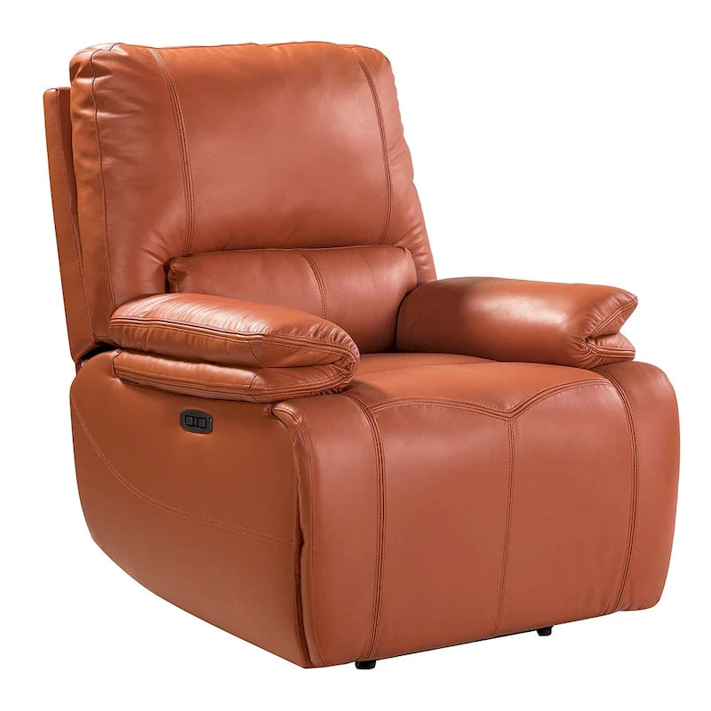 Fauteuil inclinable électrique en cuir véritable Mercedes avec coussin rembourré
