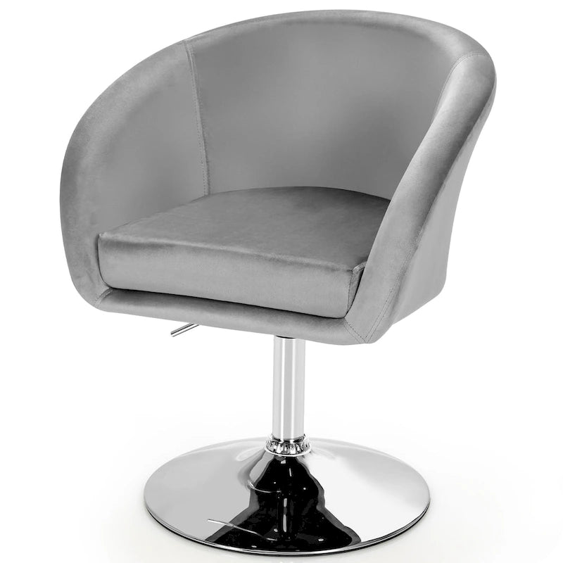 Chaise de coiffeuse réglable en hauteur, chaise de loisirs pivotante moderne en velours