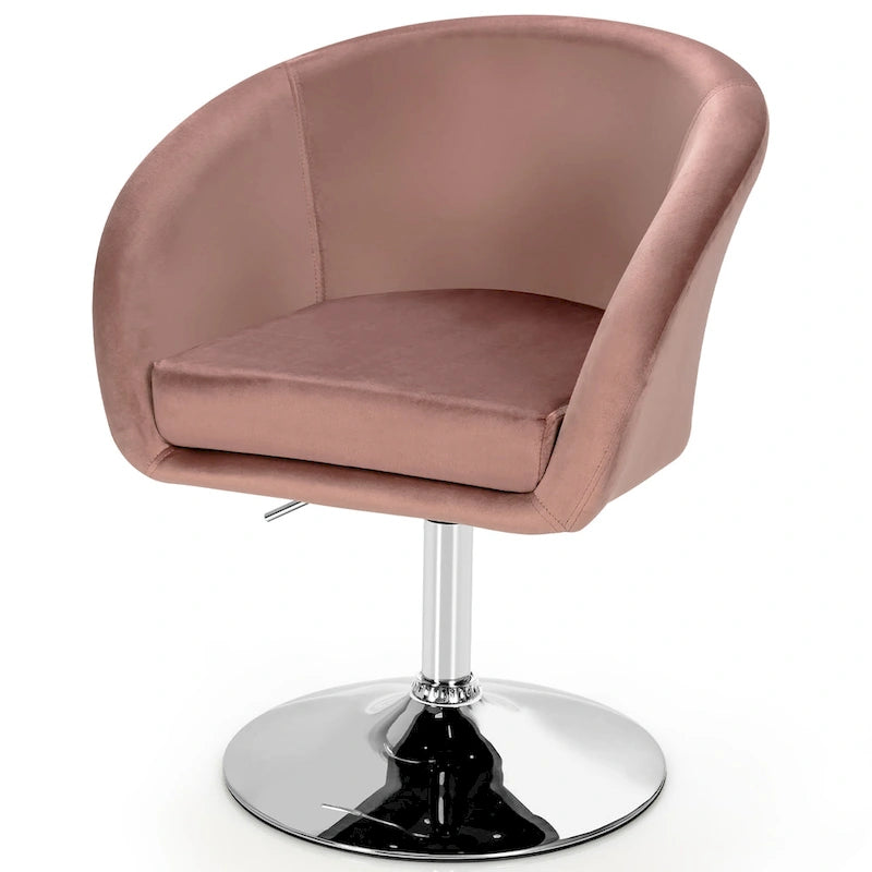 Chaise de coiffeuse réglable en hauteur, chaise de loisirs pivotante moderne en velours