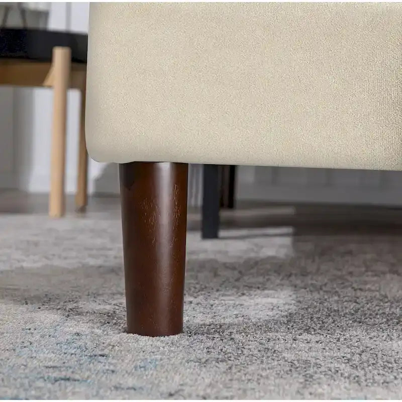 Cadre de lit plateforme matelassé beige à motif diamant Priage by ZINUS