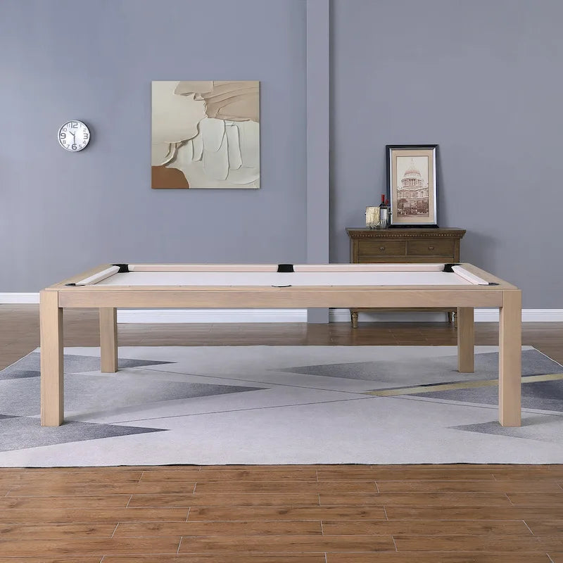 Table de billard Olivia en frêne flotté de 8 pieds avec plateau de salle à manger