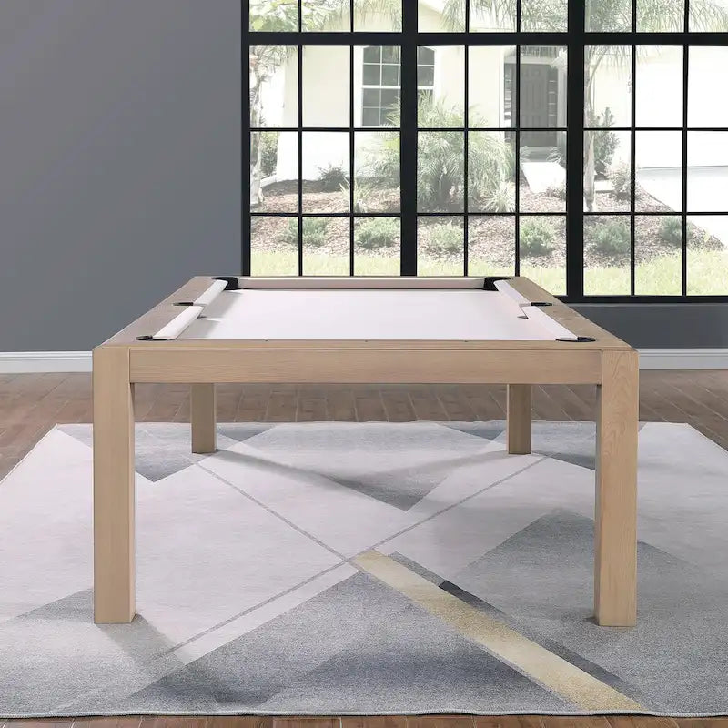 Table de billard Olivia en frêne flotté de 8 pieds avec plateau de salle à manger