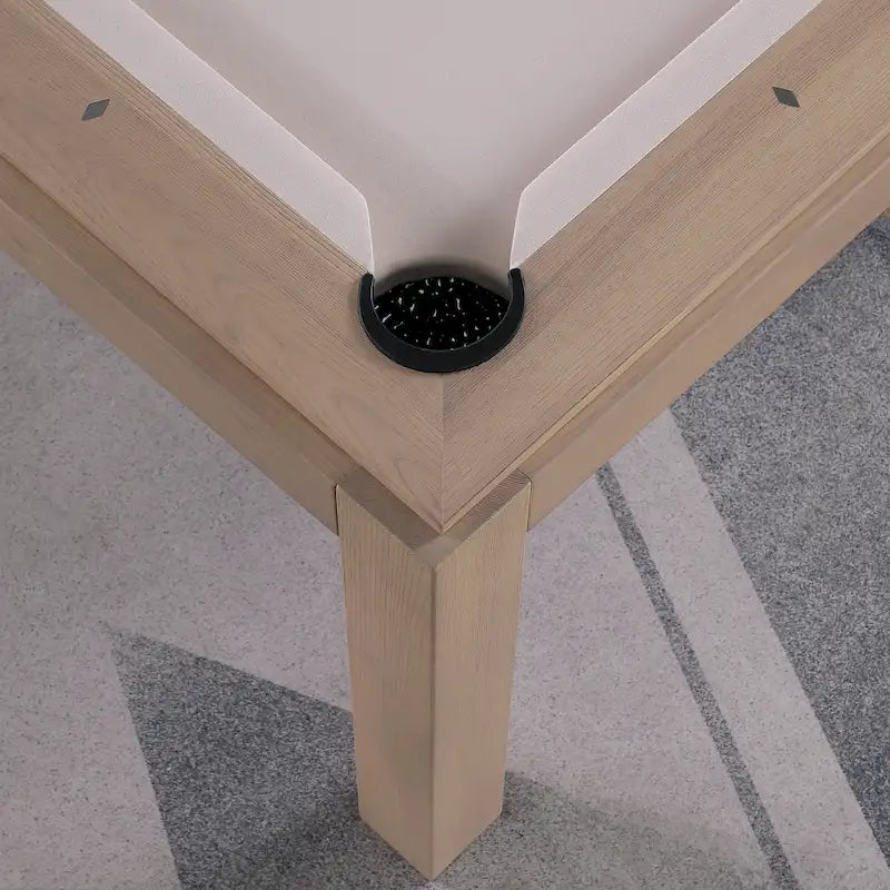 Table de billard Olivia en frêne flotté de 8 pieds avec plateau de salle à manger
