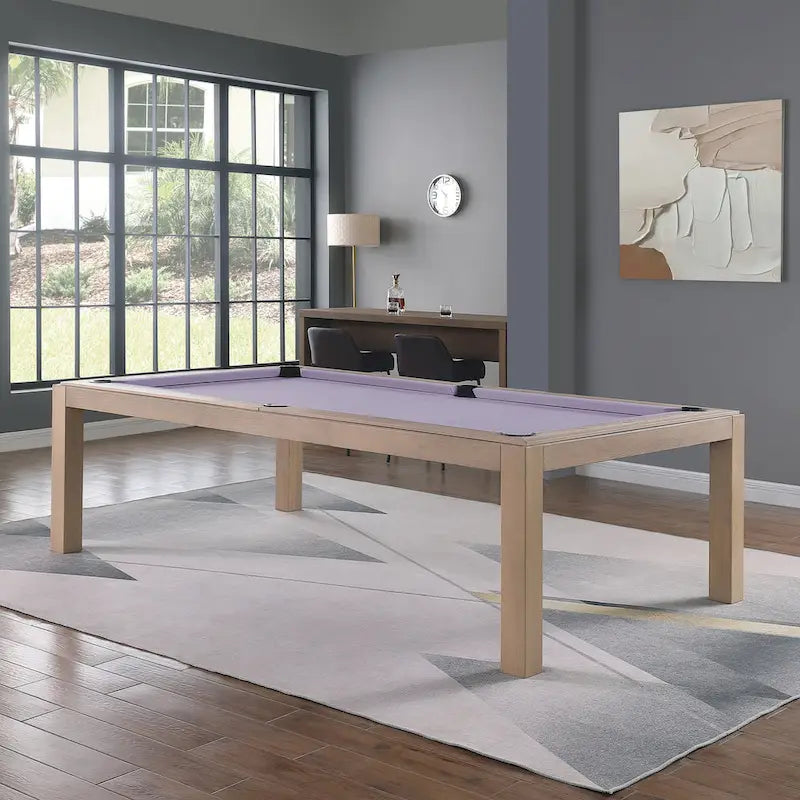 Table de billard Olivia en frêne flotté de 8 pieds avec plateau de salle à manger