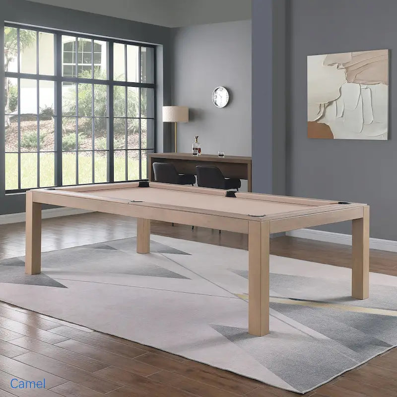 Table de billard Olivia en frêne flotté de 8 pieds avec plateau de salle à manger