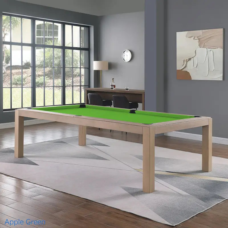 Table de billard Olivia en frêne flotté de 8 pieds avec plateau de salle à manger