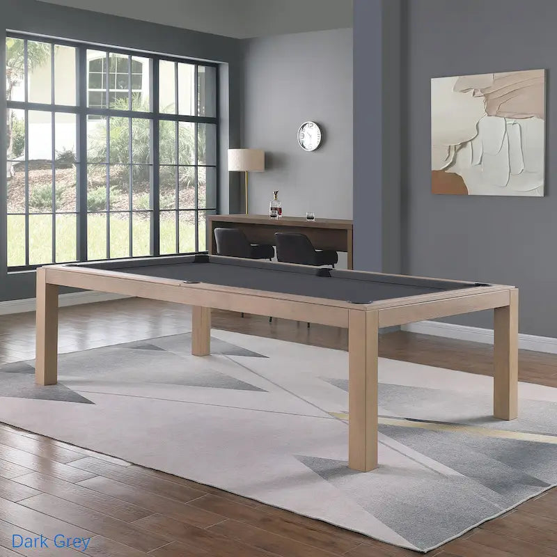 Table de billard Olivia en frêne flotté de 8 pieds avec plateau de salle à manger