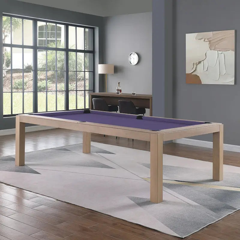 Table de billard Olivia en frêne flotté de 8 pieds avec plateau de salle à manger