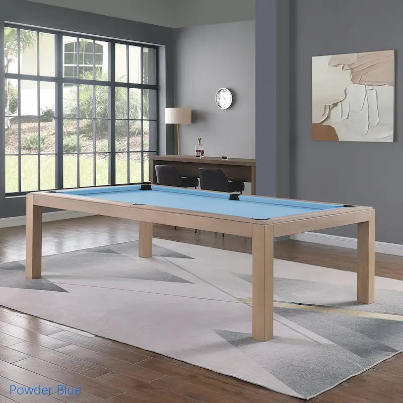 Table de billard Olivia en frêne flotté de 8 pieds avec plateau de salle à manger