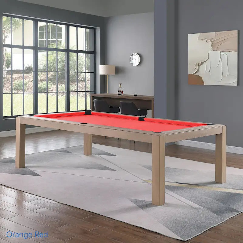 Table de billard Olivia en frêne flotté de 8 pieds avec plateau de salle à manger