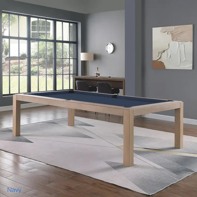 Table de billard Olivia en frêne flotté de 8 pieds avec plateau de salle à manger