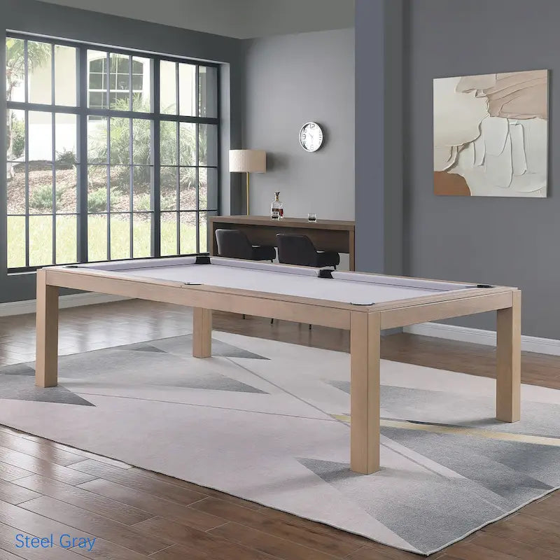 Table de billard Olivia en frêne flotté de 8 pieds avec plateau de salle à manger