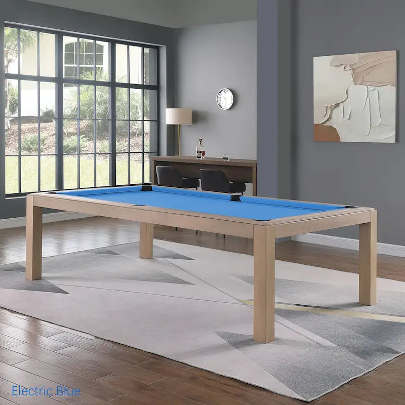 Table de billard Olivia en frêne flotté de 8 pieds avec plateau de salle à manger