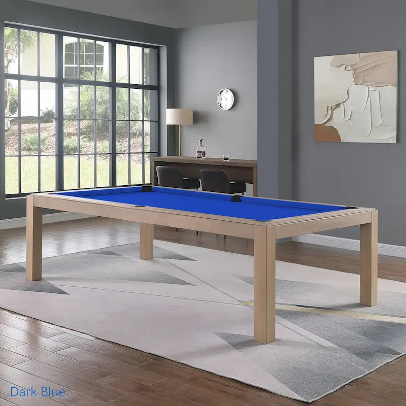 Table de billard Olivia en frêne flotté de 8 pieds avec plateau de salle à manger