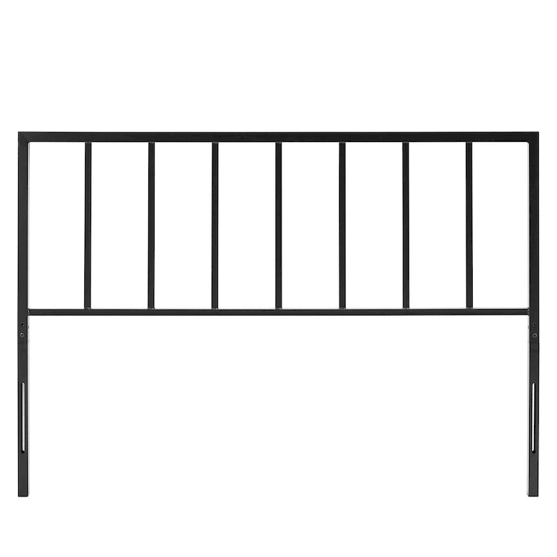 Tête de lit Kenvil Classic en métal noir pour grand lit