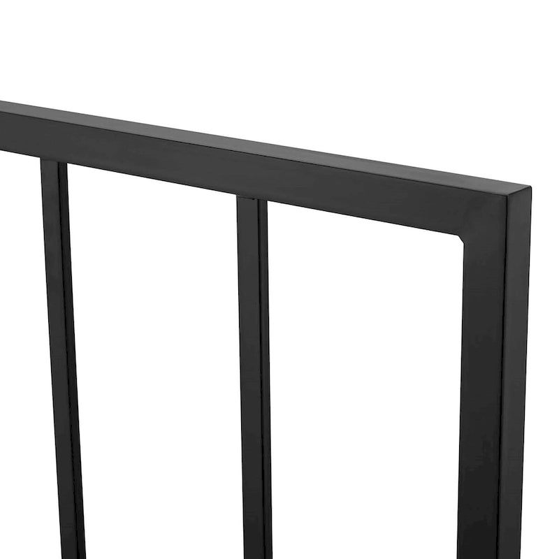 Tête de lit Kenvil Classic en métal noir pour grand lit