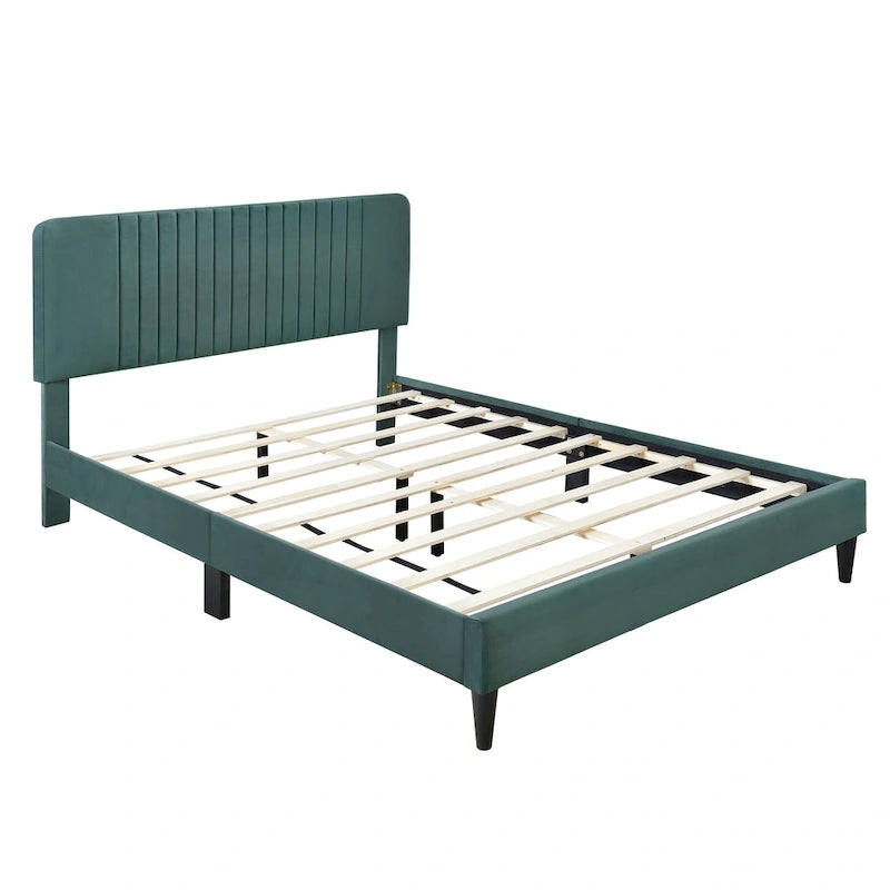 Lit plateforme rembourré Queen size