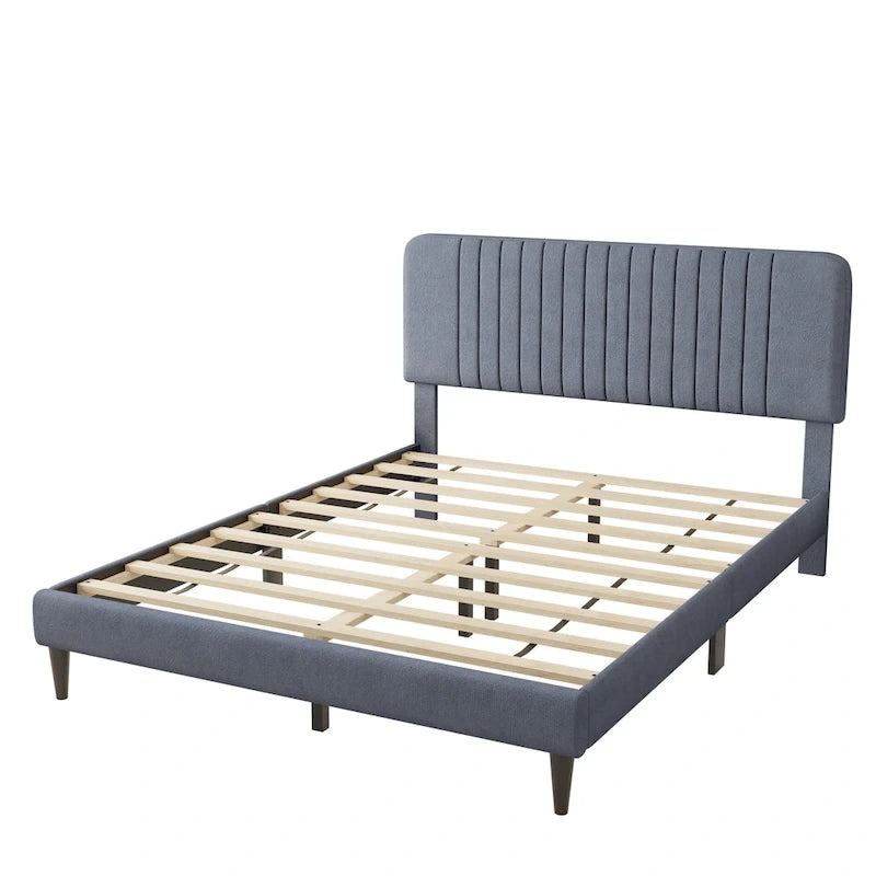 Lit plateforme rembourré Queen size