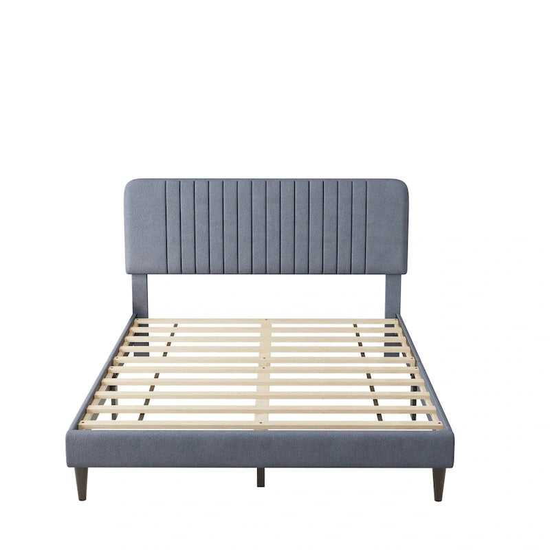 Lit plateforme rembourré Queen size