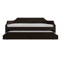 Lit de repos double en lin CraftPorch Elegance avec lit gigogne