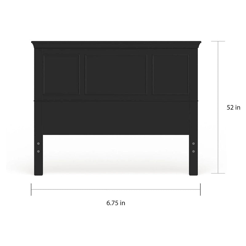 Tête de lit Bedford noire grand format