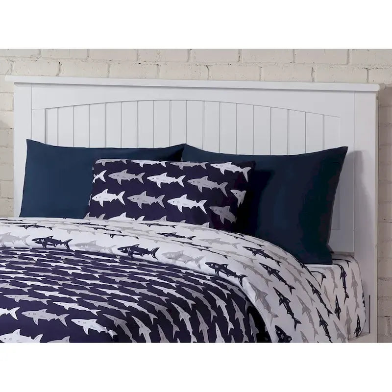 Lit plateforme complet Nantucket avec tête de lit assortie blanc