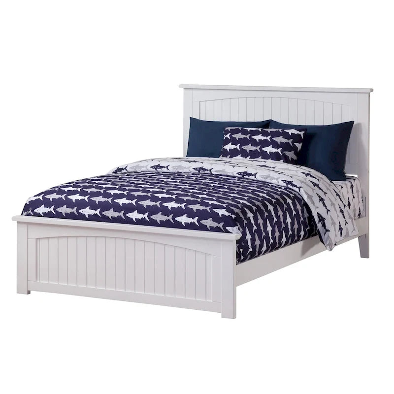 Lit plateforme complet Nantucket avec tête de lit assortie blanc