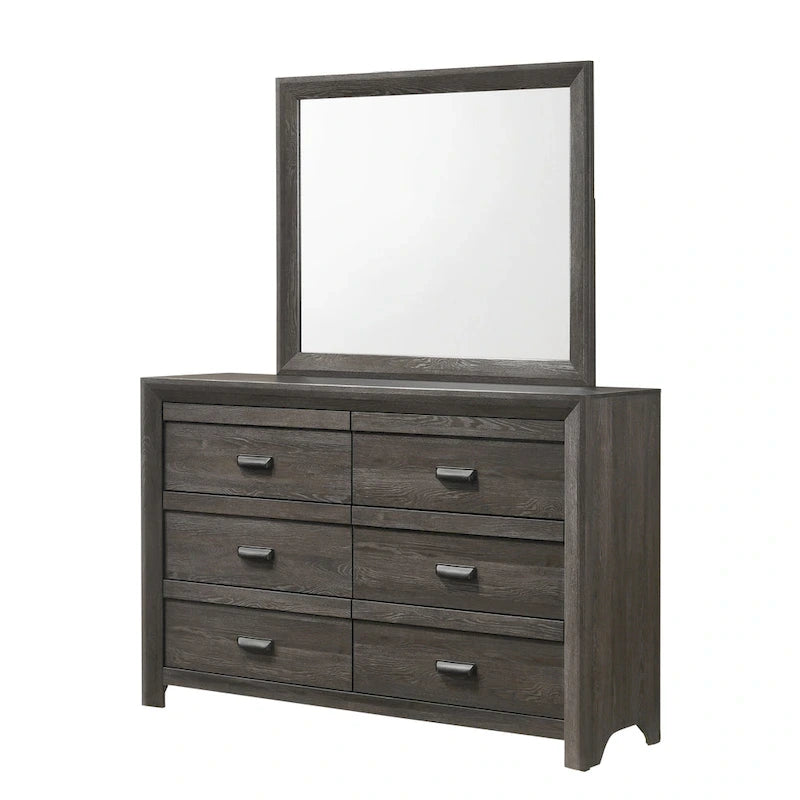 Ensemble de chambre Essa classique 6 pièces en panneaux marron