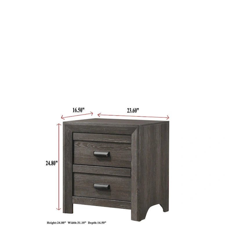 Ensemble de chambre Essa classique 6 pièces en panneaux marron