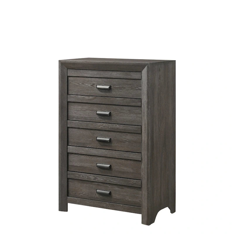 Ensemble de chambre Essa classique 6 pièces en panneaux marron