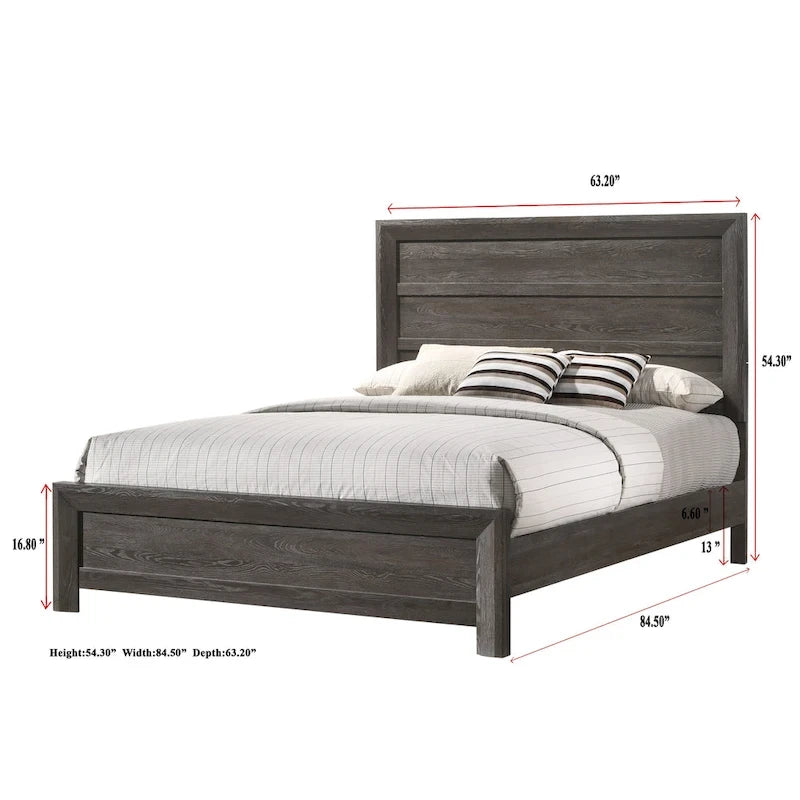 Ensemble de chambre Essa classique 6 pièces en panneaux marron
