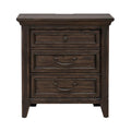 Paradise Valley Saddle Brown Nightstand with Charging Station