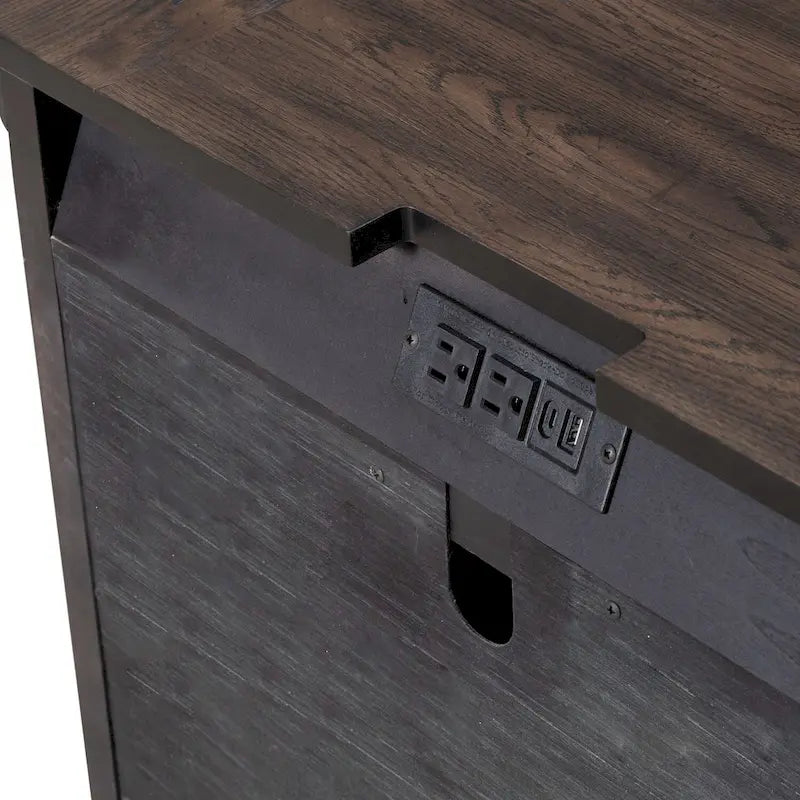Table de chevet marron « Paradise Valley » avec station de recharge