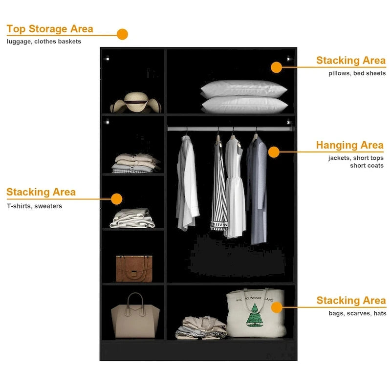Armoire de rangement avec portes vitrées et éclairage - Meuble de présentation
